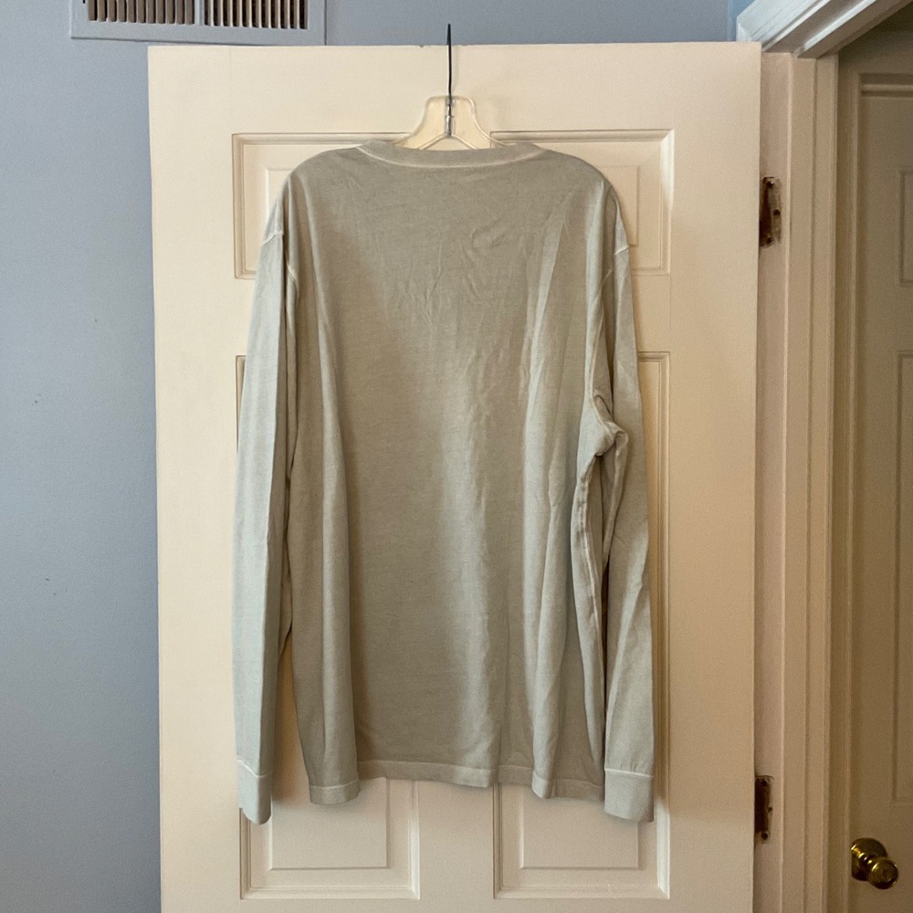 J.Crew Mens Garment-Dyed Long Sleeve Henley Tee Stone Beige CM634 XXL 2XL NWT - Picture 5 of 7
